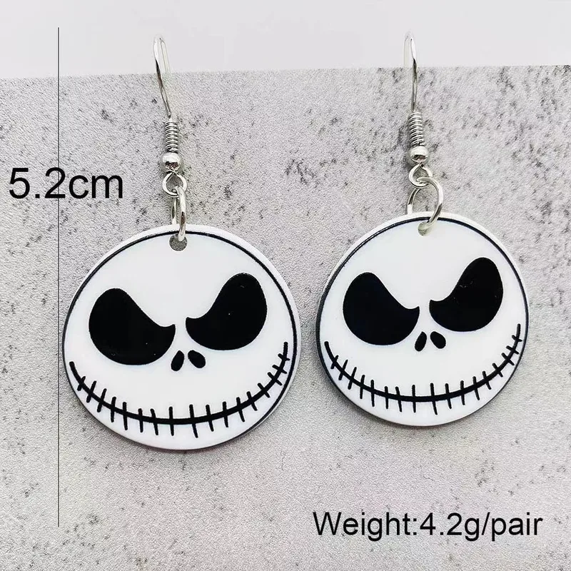 Hip Hop Smiley Arcylic Drop Earrings