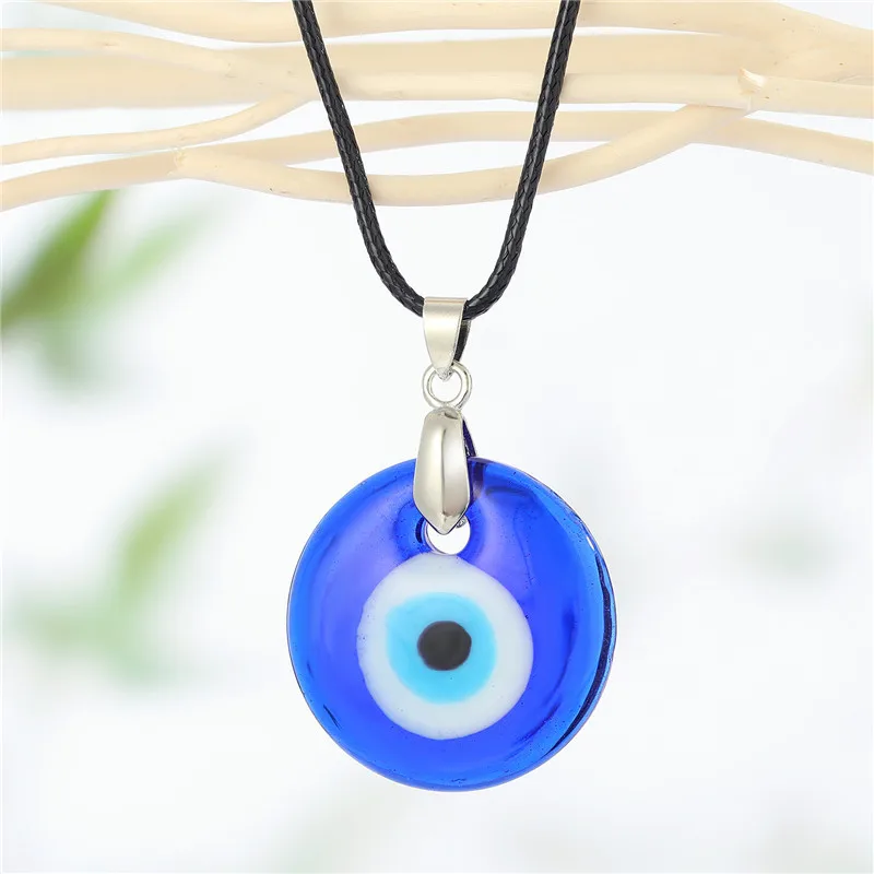 Lucky Turkish Evil Eye Beads Blue Eye Pendant Necklace