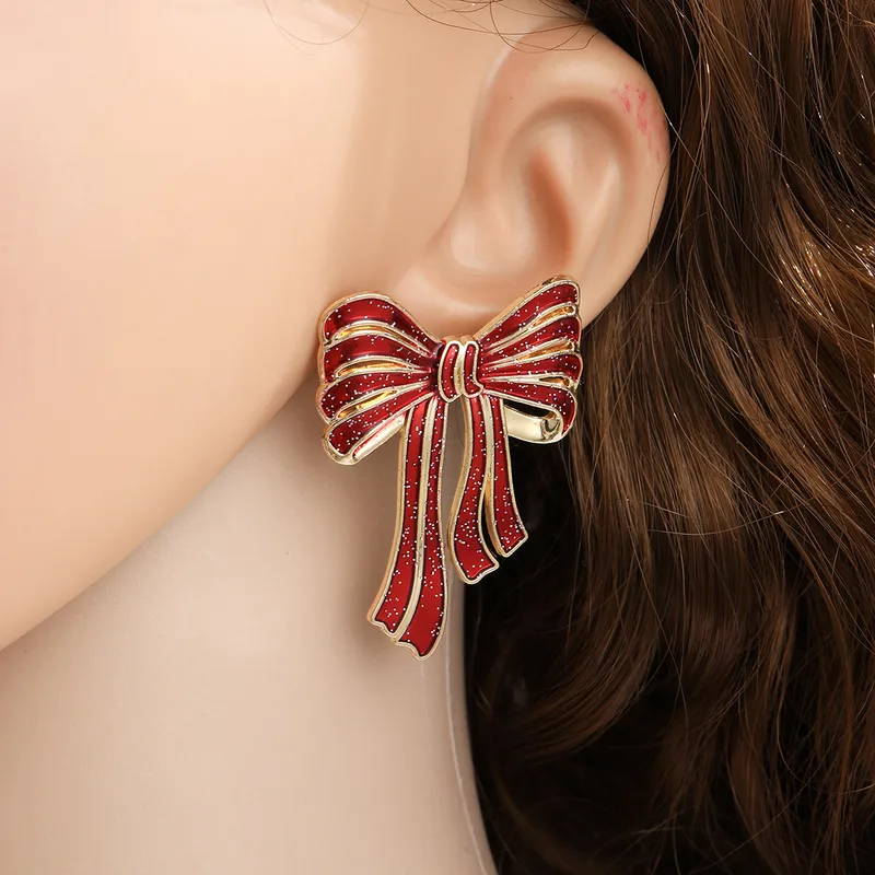 Christmas Knot Alloy Ear Studs