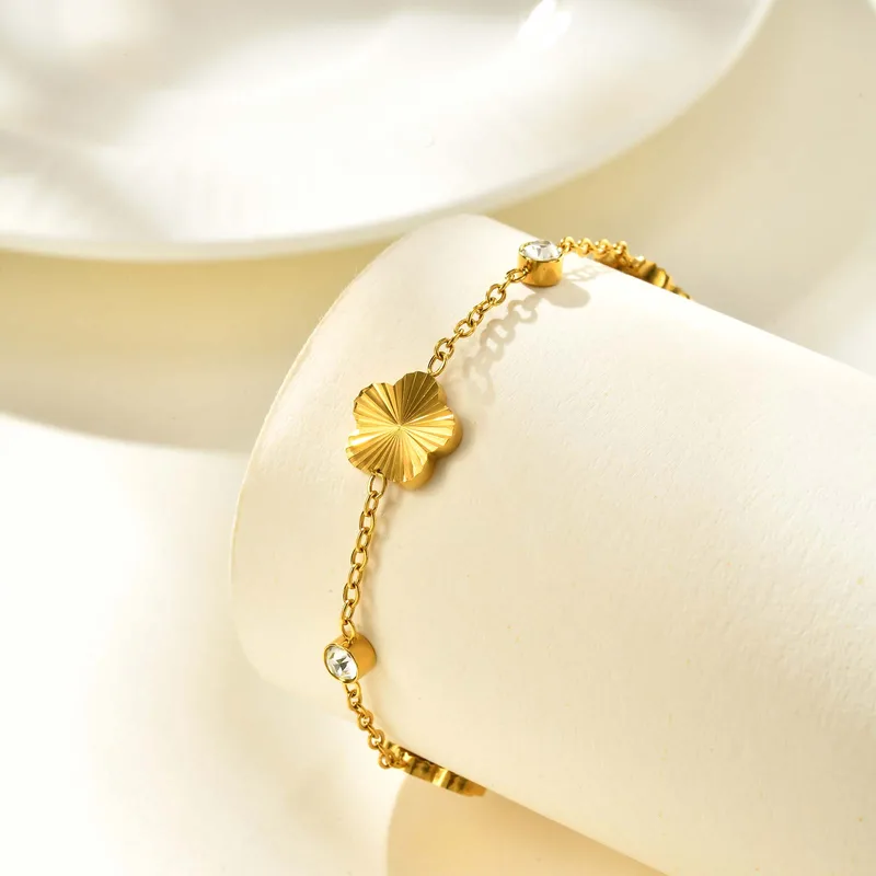 Stainless Steel Bracelet with Zirconia Stone - Image 5