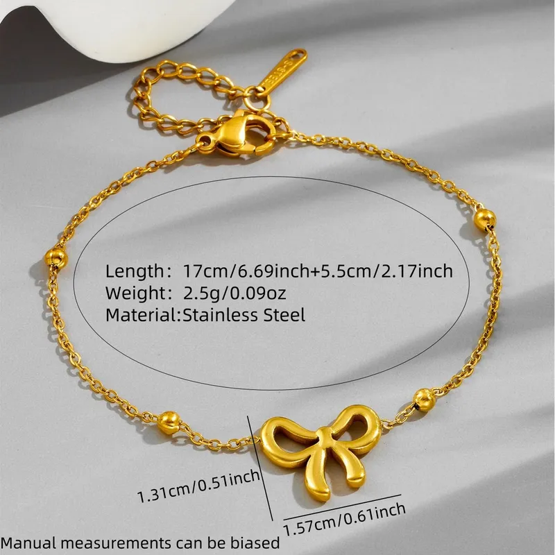 Stainnless Steel Butterfly Knot Design Bracelet - Image 2