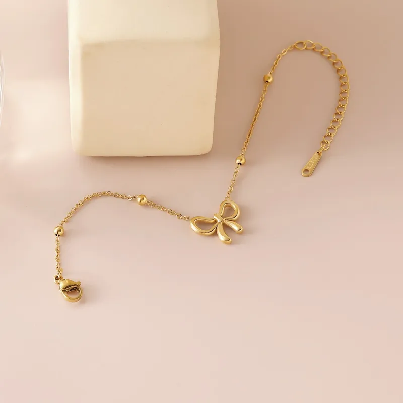 Stainnless Steel Butterfly Knot Design Bracelet - Image 3