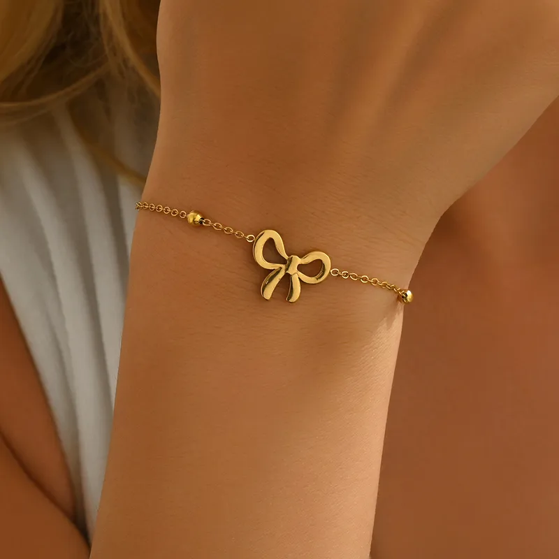 Stainnless Steel Butterfly Knot Design Bracelet