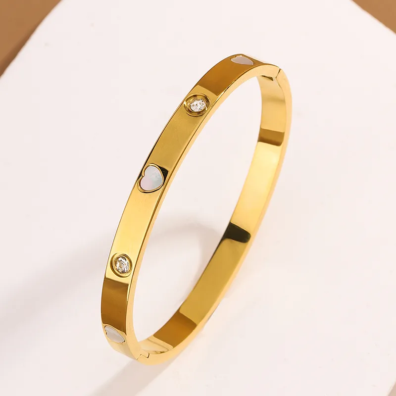 18K Gold Plated Waterproof Non Tarnish Stainless Steel Bangle