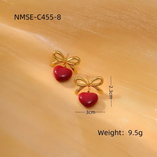 Heart Shaped Stainless Steel Earrings